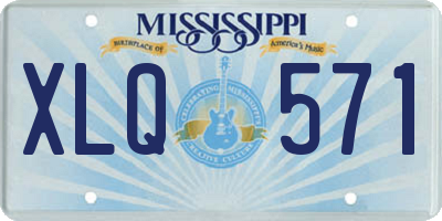 MS license plate XLQ571