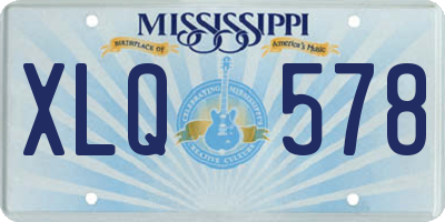 MS license plate XLQ578