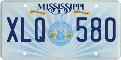 MS license plate XLQ580