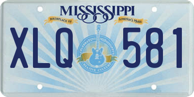 MS license plate XLQ581