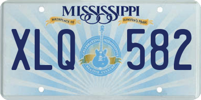 MS license plate XLQ582