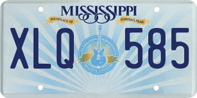 MS license plate XLQ585