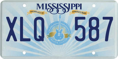 MS license plate XLQ587
