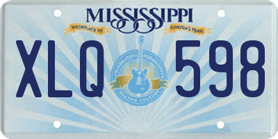 MS license plate XLQ598