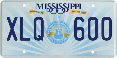 MS license plate XLQ600