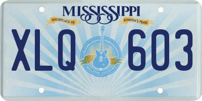 MS license plate XLQ603