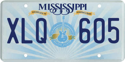 MS license plate XLQ605