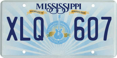 MS license plate XLQ607