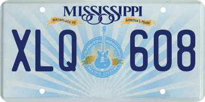 MS license plate XLQ608