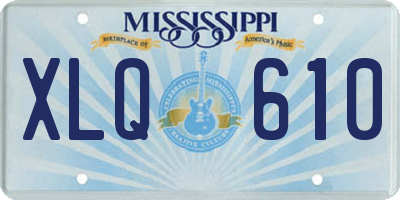 MS license plate XLQ610