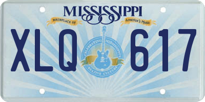 MS license plate XLQ617