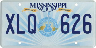 MS license plate XLQ626