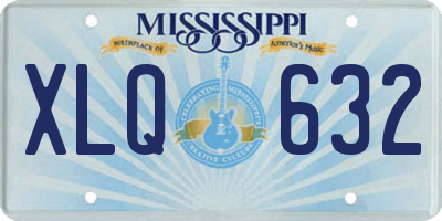 MS license plate XLQ632
