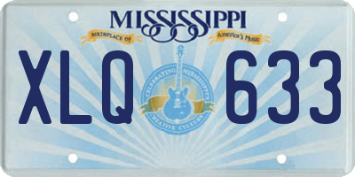 MS license plate XLQ633