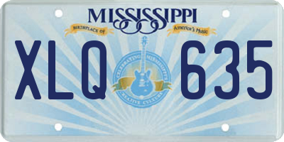 MS license plate XLQ635