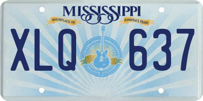 MS license plate XLQ637