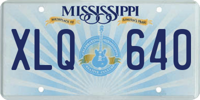 MS license plate XLQ640