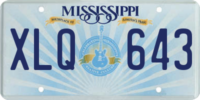 MS license plate XLQ643