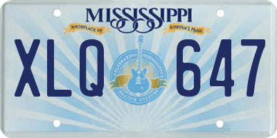 MS license plate XLQ647