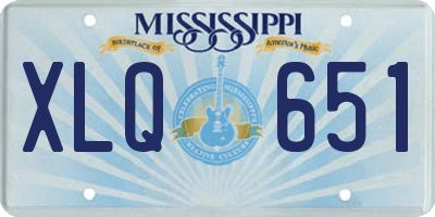 MS license plate XLQ651