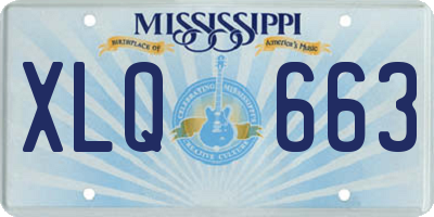 MS license plate XLQ663
