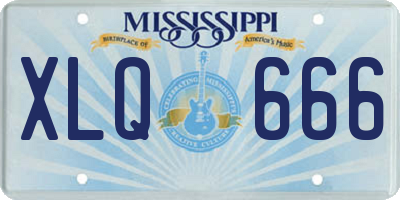 MS license plate XLQ666