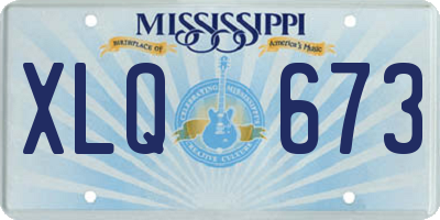 MS license plate XLQ673