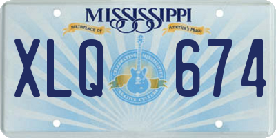MS license plate XLQ674