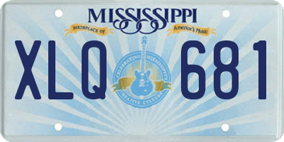 MS license plate XLQ681