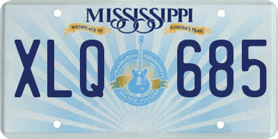 MS license plate XLQ685