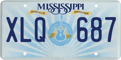 MS license plate XLQ687