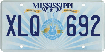 MS license plate XLQ692