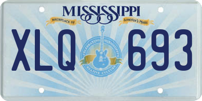 MS license plate XLQ693