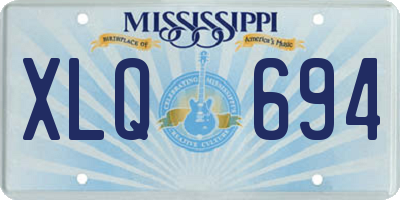 MS license plate XLQ694