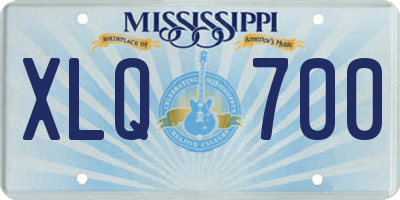 MS license plate XLQ700