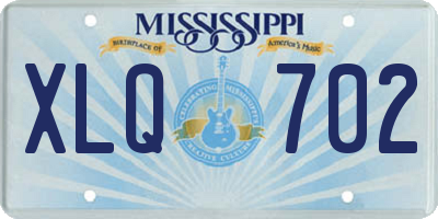 MS license plate XLQ702