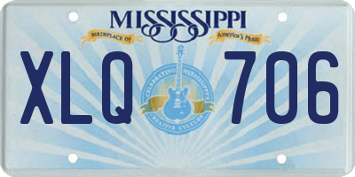MS license plate XLQ706
