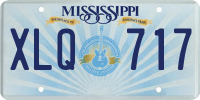 MS license plate XLQ717
