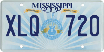 MS license plate XLQ720