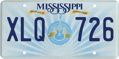 MS license plate XLQ726