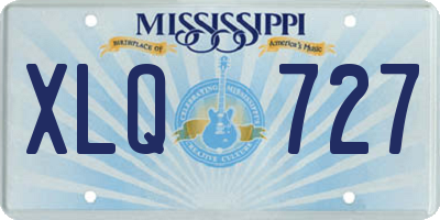 MS license plate XLQ727