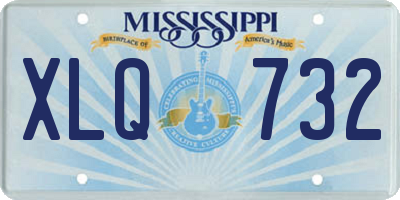 MS license plate XLQ732