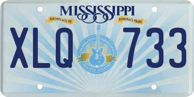 MS license plate XLQ733