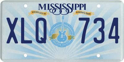 MS license plate XLQ734
