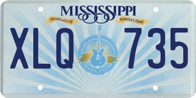 MS license plate XLQ735