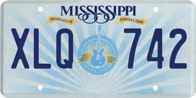 MS license plate XLQ742