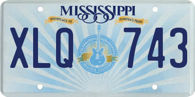 MS license plate XLQ743