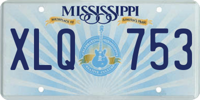 MS license plate XLQ753