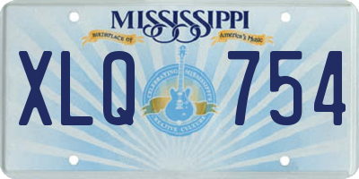 MS license plate XLQ754