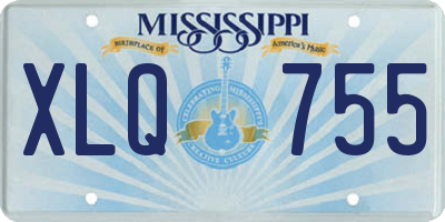 MS license plate XLQ755
